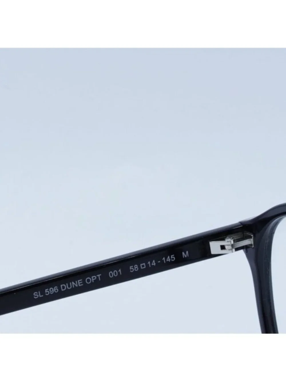 Saint Laurent SL596 DUNE OPT 001 Aviator Eyeglasses – Shiny Black 58mm - Picture 7 of 11